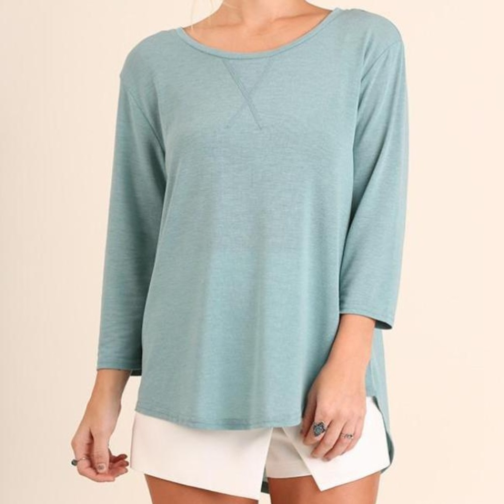 SEAFOAM 3/4 SLEEVE TEE